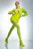Amour Rajstopy Hip Lace Fluo Yellow 30 DEN